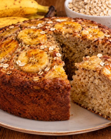 Bolo de aveia e banana