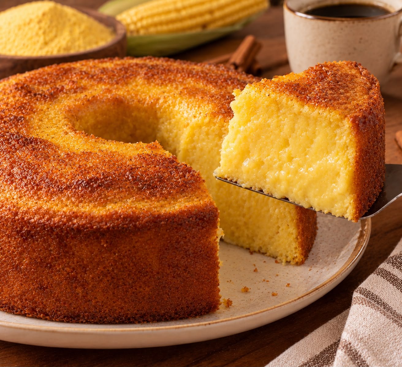 bolo de fubá cremoso