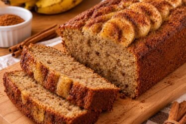 Bolo de banana com canela