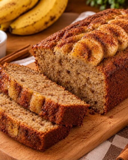 Bolo de banana com canela